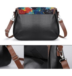 Fashion Crossbody Bags Women's Shoulder Bags Classic City Leather Satchels Hobo Bags Beam Red White Color2 $20.63 Hobo Bags