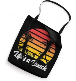 Retro Life Is A Beach Summer Vintage Surfing Funny Summer Tote Bag $11.43 Totes