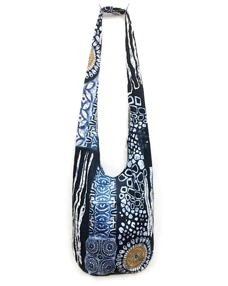 Shoulder Bag for women Hippie Crossbody Bag Bohemian Satchel Printed Cotton Linen Hobo Bag Purse Style 14 $13.15 Totes