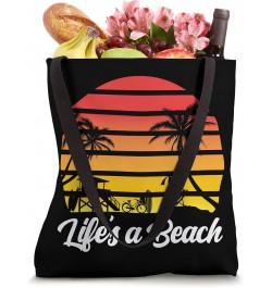 Retro Life Is A Beach Summer Vintage Surfing Funny Summer Tote Bag $11.43 Totes