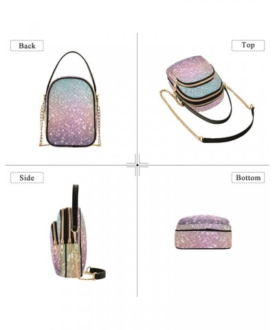 Cute Strawberry Flower Crossbody Bags for Women Travel Chain Crossbody Bag Light Glitter $9.10 Crossbody Bags