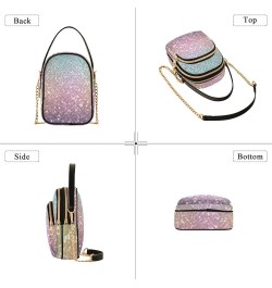 Cute Strawberry Flower Crossbody Bags for Women Travel Chain Crossbody Bag Light Glitter $9.10 Crossbody Bags