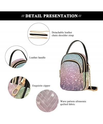 Cute Strawberry Flower Crossbody Bags for Women Travel Chain Crossbody Bag Light Glitter $9.10 Crossbody Bags