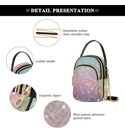 Cute Strawberry Flower Crossbody Bags for Women Travel Chain Crossbody Bag Light Glitter $9.10 Crossbody Bags