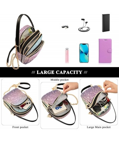 Cute Strawberry Flower Crossbody Bags for Women Travel Chain Crossbody Bag Light Glitter $9.10 Crossbody Bags