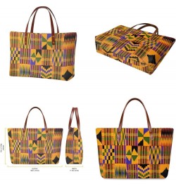 2 Pcs Hand bags Purses, Women Top Handle Bag Satchel Shoulder Bag, Large Tote Handbag with PU Wallet 0-african Style-yellow $...