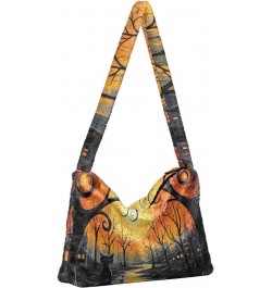 Halloween in the Style of Whimsical Women's Shoulder Bag, Shoulder Bags for Women, Womens Outdoor Bag Halloween in the Style ...