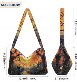 Halloween in the Style of Whimsical Women's Shoulder Bag, Shoulder Bags for Women, Womens Outdoor Bag Halloween in the Style ...