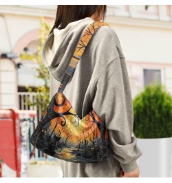 Halloween in the Style of Whimsical Women's Shoulder Bag, Shoulder Bags for Women, Womens Outdoor Bag Halloween in the Style ...