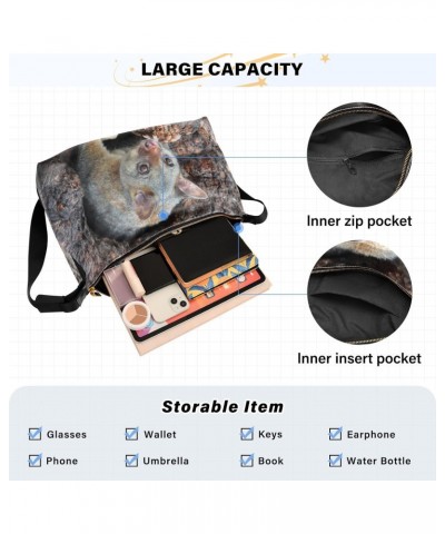 Cute Possum Hobo Crossbody Bags for Women Leather Large Shoulder Bag Cross Body Describe Trendy Womens Tote Bags Handbag for ...