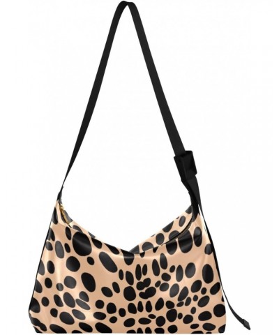 Purse Crossbody Beige Leopard Pattern Unisex Fashion Waist Packs Fall Womens Crossbody Bag $17.81 Hobo Bags