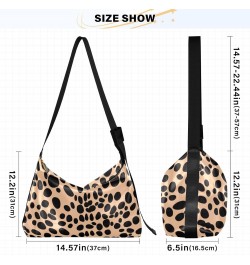 Purse Crossbody Beige Leopard Pattern Unisex Fashion Waist Packs Fall Womens Crossbody Bag $17.81 Hobo Bags