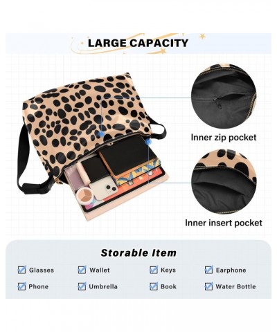 Purse Crossbody Beige Leopard Pattern Unisex Fashion Waist Packs Fall Womens Crossbody Bag $17.81 Hobo Bags