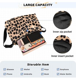 Purse Crossbody Beige Leopard Pattern Unisex Fashion Waist Packs Fall Womens Crossbody Bag $17.81 Hobo Bags