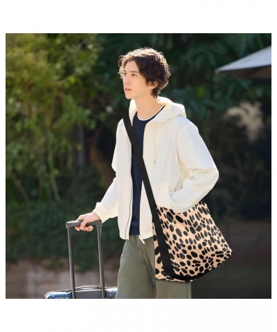 Purse Crossbody Beige Leopard Pattern Unisex Fashion Waist Packs Fall Womens Crossbody Bag $17.81 Hobo Bags