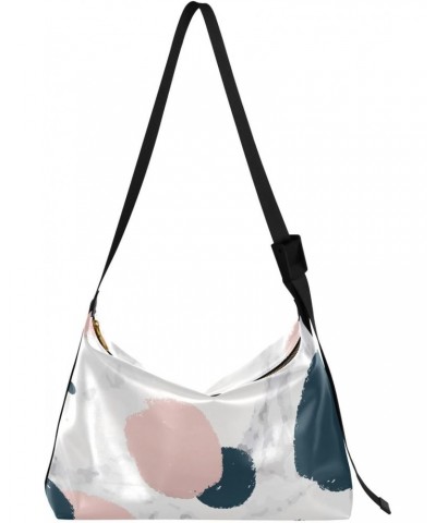 Minimalistic Polka Dots and Marble Womens Tote Bag Leather Shoulder Bag For Women Men Large Hobo Cross Body Bags Handbag $14....