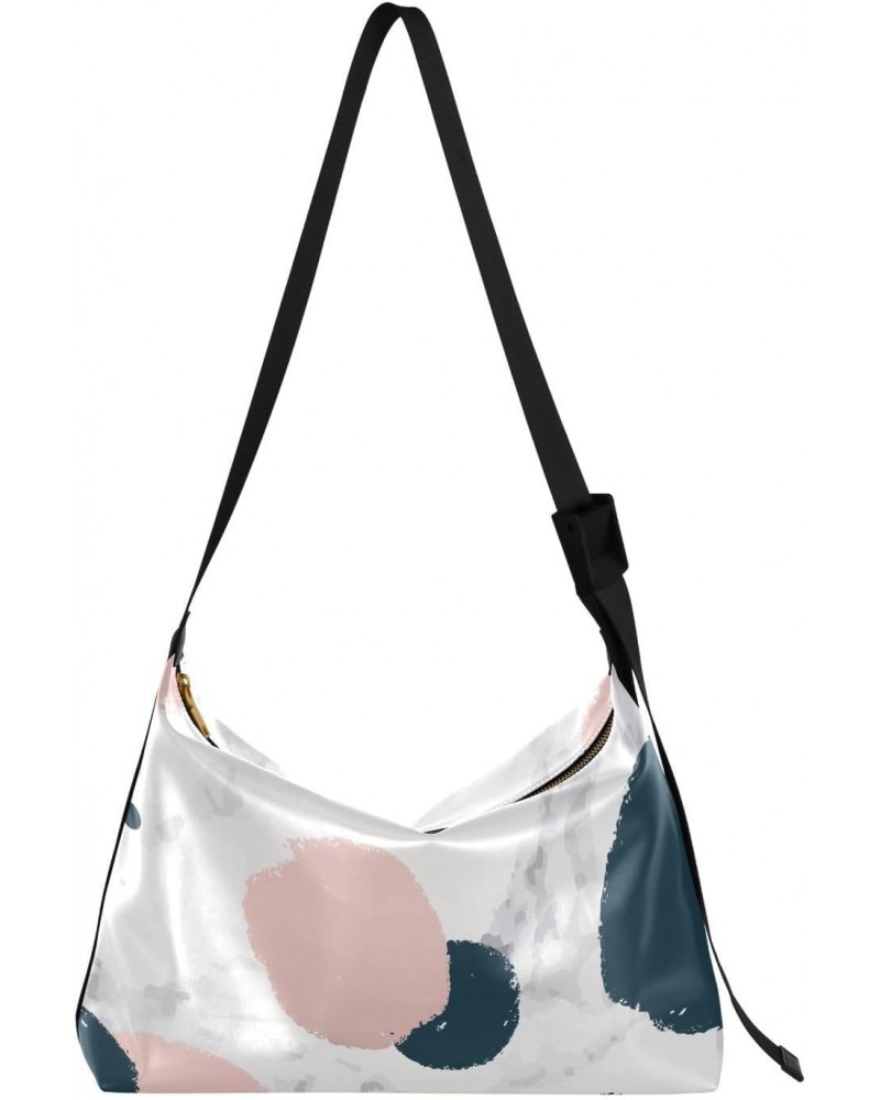 Minimalistic Polka Dots and Marble Womens Tote Bag Leather Shoulder Bag For Women Men Large Hobo Cross Body Bags Handbag $14....