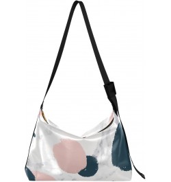 Minimalistic Polka Dots and Marble Womens Tote Bag Leather Shoulder Bag For Women Men Large Hobo Cross Body Bags Handbag $14....