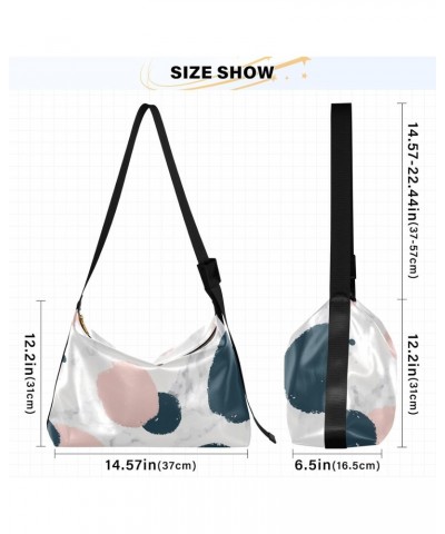 Minimalistic Polka Dots and Marble Womens Tote Bag Leather Shoulder Bag For Women Men Large Hobo Cross Body Bags Handbag $14....