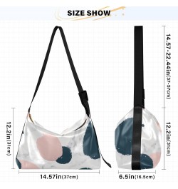 Minimalistic Polka Dots and Marble Womens Tote Bag Leather Shoulder Bag For Women Men Large Hobo Cross Body Bags Handbag $14....