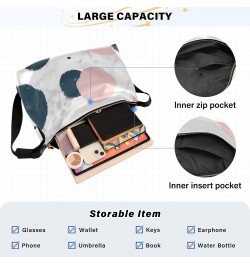 Minimalistic Polka Dots and Marble Womens Tote Bag Leather Shoulder Bag For Women Men Large Hobo Cross Body Bags Handbag $14....