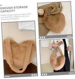 Decorative Crossbody Bag plush crossbody bag handbag Miss Tote Messenger Shoulder Bags fluffy Heart Bun tote bag bags heart s...