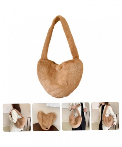 Decorative Crossbody Bag plush crossbody bag handbag Miss Tote Messenger Shoulder Bags fluffy Heart Bun tote bag bags heart s...