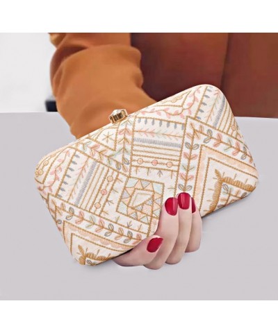 Hand Crafted Designer Box Clutch For Women, Zari Embroidery Clutch For Women/Hand Clutch For Women Multi- Rajwada Design $13....