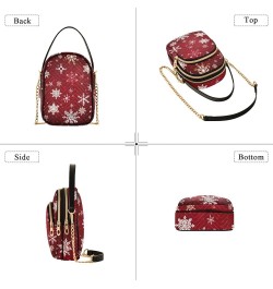 Rabbit and Birds Women's Crossbody Bags Quilted Purse with Chain Phone Purse Handbag Christmas Red Snowflakes $9.32 Crossbody...