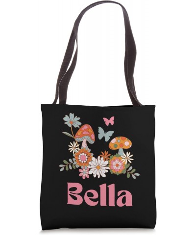 Bella Personalized Name Groovy Cottagecore Mushrooms Tote Bag $13.67 Totes