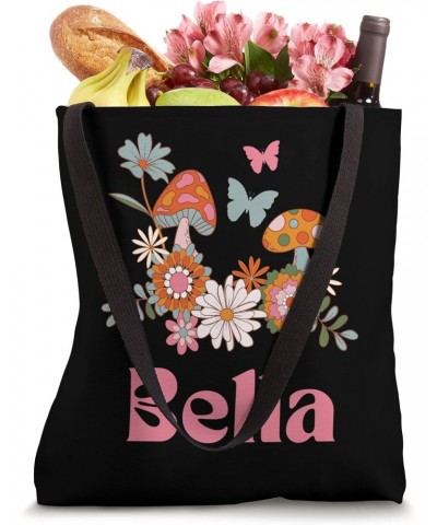 Bella Personalized Name Groovy Cottagecore Mushrooms Tote Bag $13.67 Totes