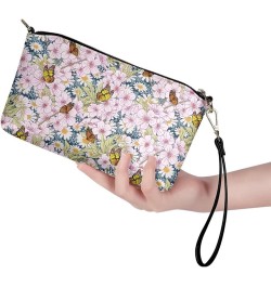 Crossbody Purses for Women Trendy Zipper Wallet Purses Casual Shoulder Bag Flower Butterfly $14.62 Crossbody Bags