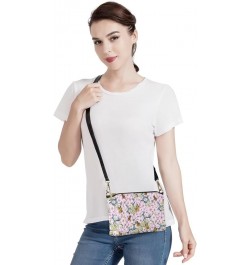 Crossbody Purses for Women Trendy Zipper Wallet Purses Casual Shoulder Bag Flower Butterfly $14.62 Crossbody Bags