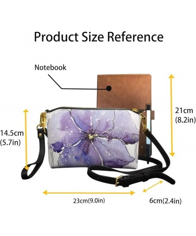 Crossbody Purses for Women Trendy Zipper Wallet Purses Casual Shoulder Bag Flower Butterfly $14.62 Crossbody Bags