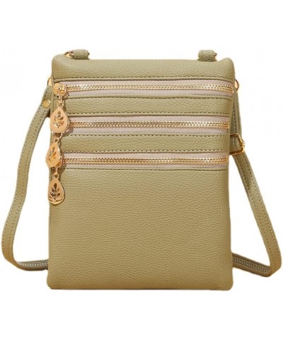 Crossbody Bag for Women Slim Shoulder Handbag Small Cell Phone Pouch Mini Bag Lt Green $11.02 Shoulder Bags