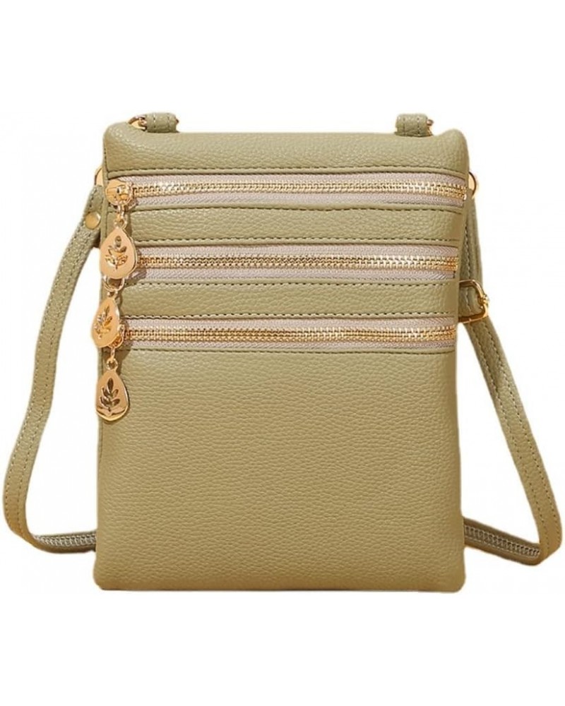 Crossbody Bag for Women Slim Shoulder Handbag Small Cell Phone Pouch Mini Bag Lt Green $11.02 Shoulder Bags