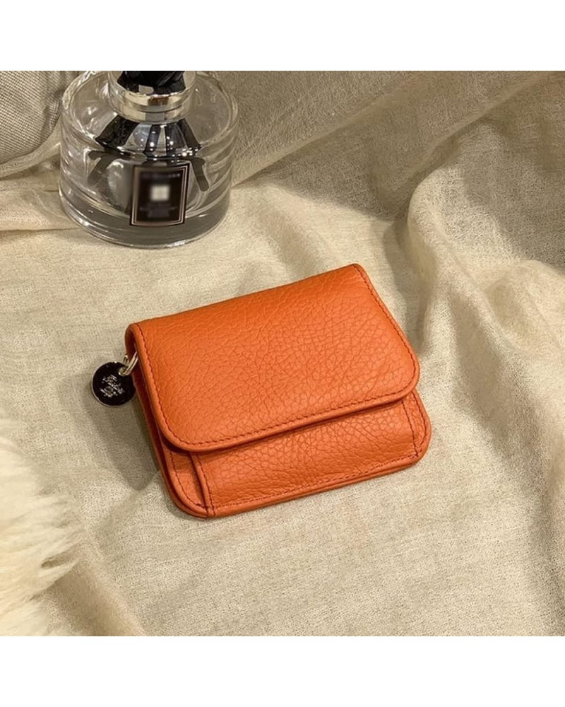 Leather Small Wallet Women Solid Card Holders Hasp Money Bag Short Zipper high Capacity Wallets and Purses (Color : A, Size :...