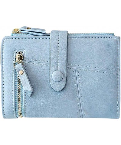 Holder Small Short Women Mini Purses Female Wallets Card Coin Fold Purse Money Wallet Phi Phone Wallet Blue-0 $10.87 Wallets