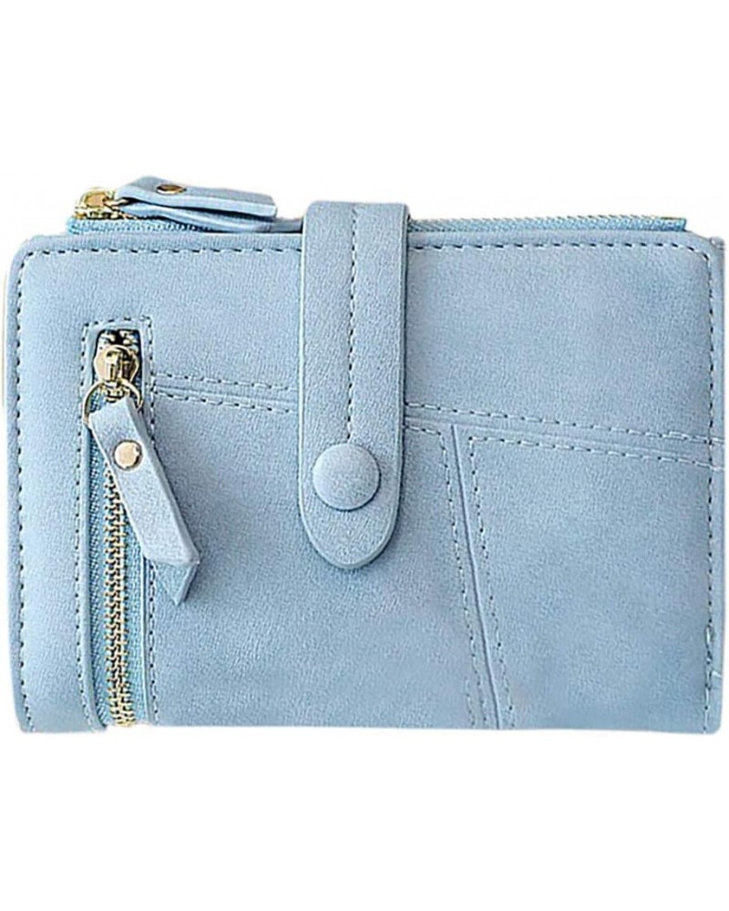 Holder Small Short Women Mini Purses Female Wallets Card Coin Fold Purse Money Wallet Phi Phone Wallet Blue-0 $10.87 Wallets