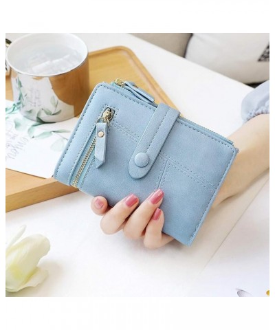 Holder Small Short Women Mini Purses Female Wallets Card Coin Fold Purse Money Wallet Phi Phone Wallet Blue-0 $10.87 Wallets