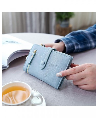 Holder Small Short Women Mini Purses Female Wallets Card Coin Fold Purse Money Wallet Phi Phone Wallet Blue-0 $10.87 Wallets