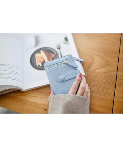 Holder Small Short Women Mini Purses Female Wallets Card Coin Fold Purse Money Wallet Phi Phone Wallet Blue-0 $10.87 Wallets