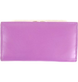 Ladies Soft Nappa Leather Matinee Wallet, Clip Frame Fastening & Popper Closure Lilac $13.44 Wallets