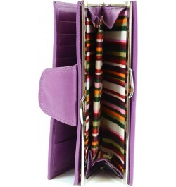 Ladies Soft Nappa Leather Matinee Wallet, Clip Frame Fastening & Popper Closure Lilac $13.44 Wallets