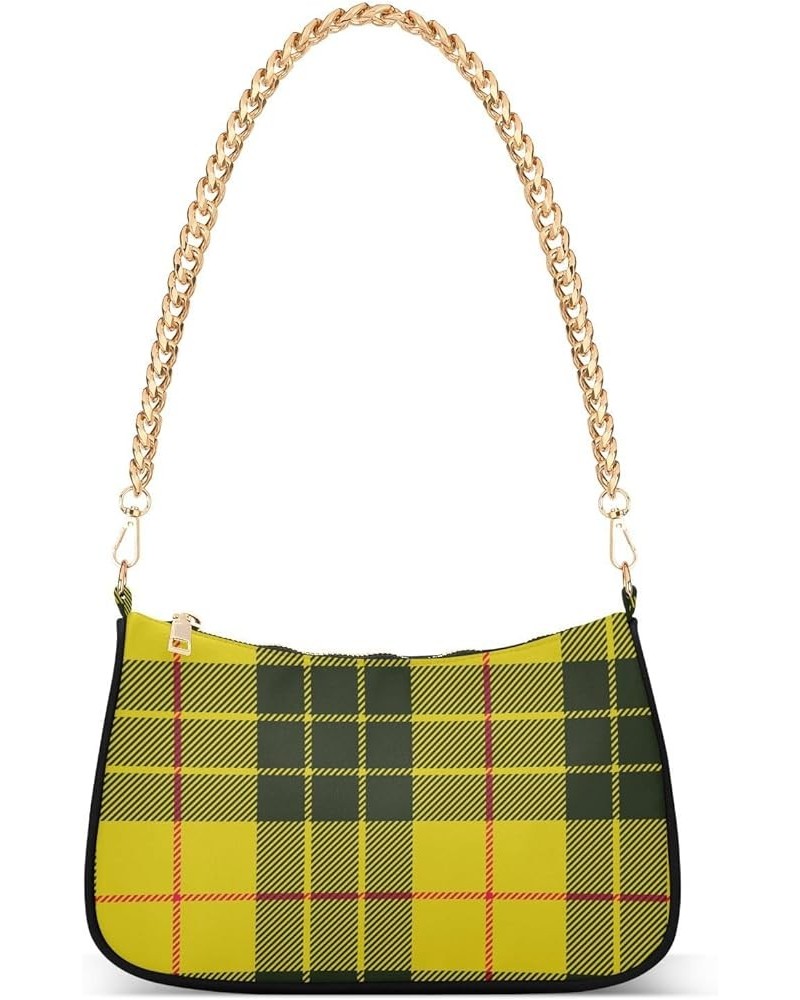 Women Handbag Purses Dark Tartan Plaid Chain Shoulder bag Chain Clutch Tote Handbags Hobo Shoulder Bag Pattern 291 $17.39 Sho...