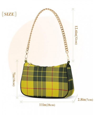 Women Handbag Purses Dark Tartan Plaid Chain Shoulder bag Chain Clutch Tote Handbags Hobo Shoulder Bag Pattern 291 $17.39 Sho...