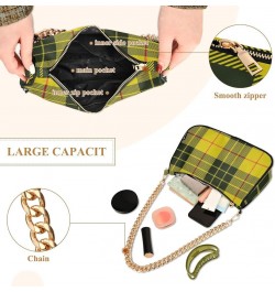 Women Handbag Purses Dark Tartan Plaid Chain Shoulder bag Chain Clutch Tote Handbags Hobo Shoulder Bag Pattern 291 $17.39 Sho...