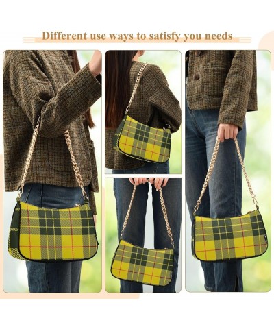 Women Handbag Purses Dark Tartan Plaid Chain Shoulder bag Chain Clutch Tote Handbags Hobo Shoulder Bag Pattern 291 $17.39 Sho...