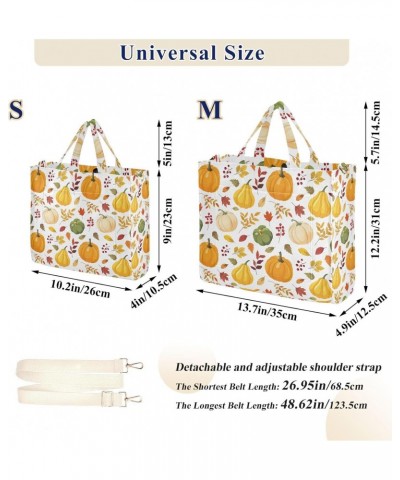 Tote Bag Pattern with Colorful Pumpkins Trendy Corduroy Bag Crossbody Bag with Zipper and Magnetic Clasp $14.45 Totes