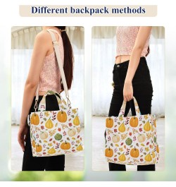 Tote Bag Pattern with Colorful Pumpkins Trendy Corduroy Bag Crossbody Bag with Zipper and Magnetic Clasp $14.45 Totes